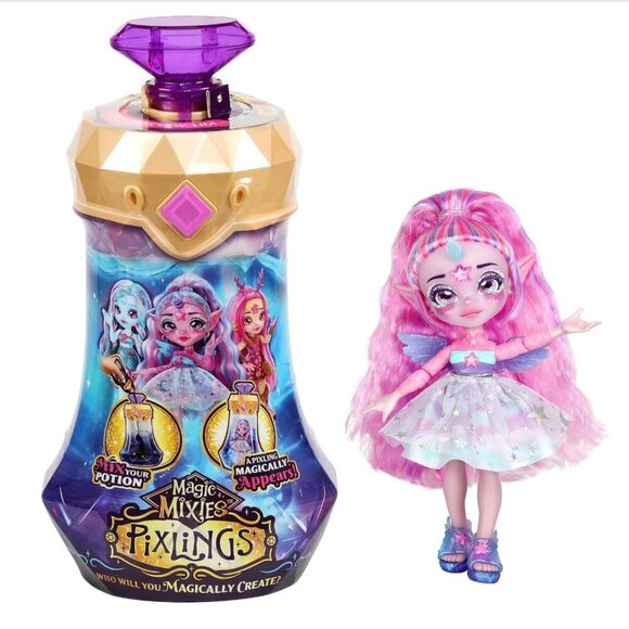 Magic Mixies Pixlings Doll- Unia The Unicorn Purple Diamond - Picture 1 of 5